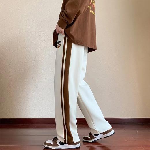 D121456简洁大气贴布织带拼接字母休闲卫裤男女同款 商品图2