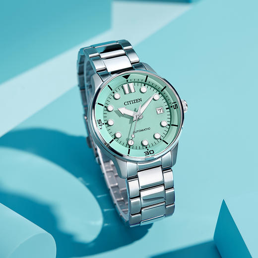 西铁城/CITIZEN机械机芯日历夜光防水商务时尚男表NJ0191-83M 商品图5