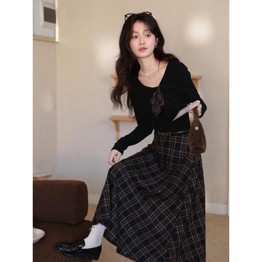 鹿向南【1217/20:00新品前1小时7折限量100件】黑色连衣裙 商品图2