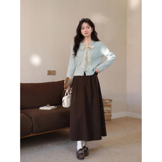 鹿向南【1217/20:00新品前1小时7折限量100件】灰绿色毛衣 商品图4