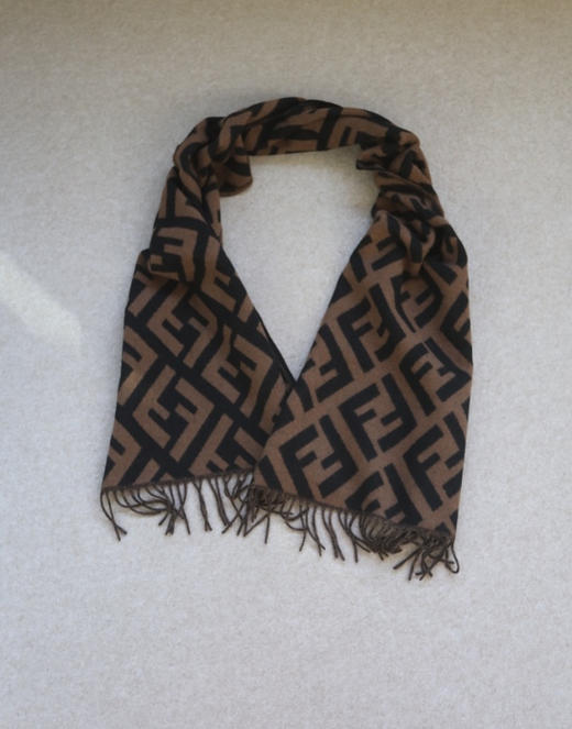 醉佳配角之 又一波 哈！FD 迷人的老花 喀什米尔山羊绒 小穗穗的 围巾 商品图0