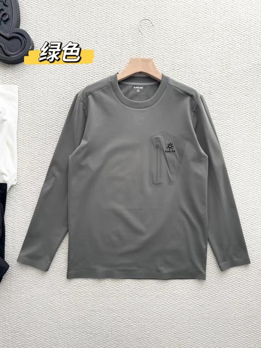 D121475长袖t恤男士户外运动跑步健身圆领休闲加绒打底卫衣 商品图3
