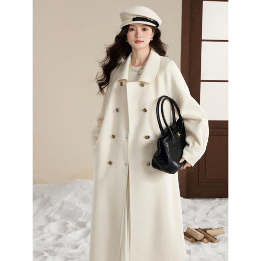 鹿向南【1217/20:00新品前1小时7折限量100件】米白色毛呢外套 商品图4