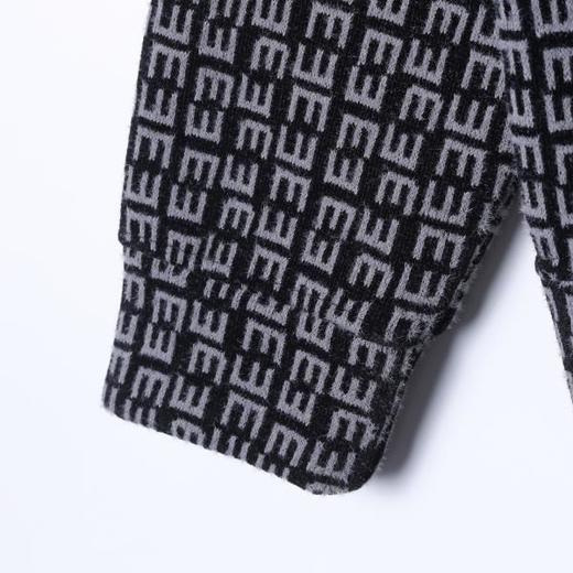 SDSA男士秋冬新款痞帅男装时尚撞色满印字母绒毛拉链连帽卫衣百搭 商品图3