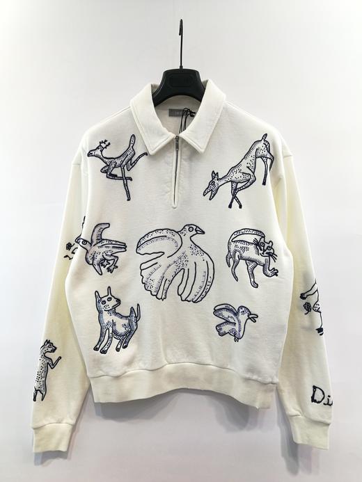 男款联名款动物刺绣polo领卫衣ba010 商品图0