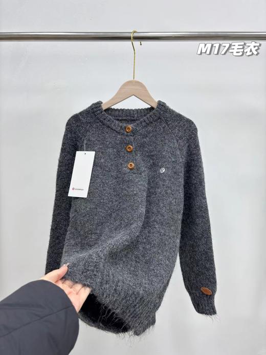 D121408冬季新款女士羊驼绒三粒扣毛衣针织衫 商品图6