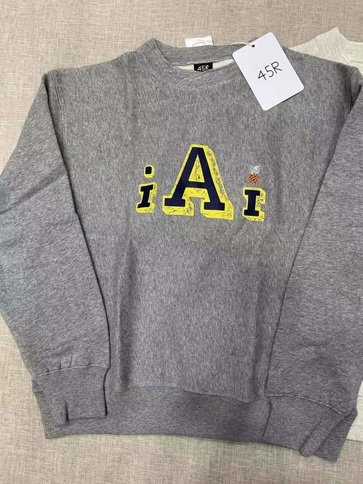 D121417叠领横丝侧拼菠萝刺绣A圆领加绒卫衣 商品图14