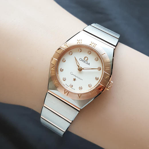 【95新】OMEGA 欧米茄131.20.25.60.52.001石英机芯25MM（女款）星座系列精钢/18K玫瑰金 071225AK16 商品图8