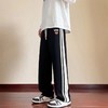 D121456简洁大气贴布织带拼接字母休闲卫裤男女同款 商品缩略图5