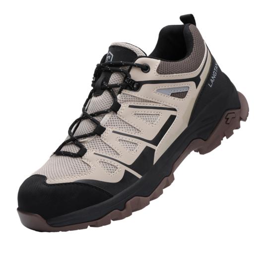 狼探新品四季款劳保鞋男防砸碳包玻纤防刺高分子聚乙烯实心MD底耐磨抗造 商品图7