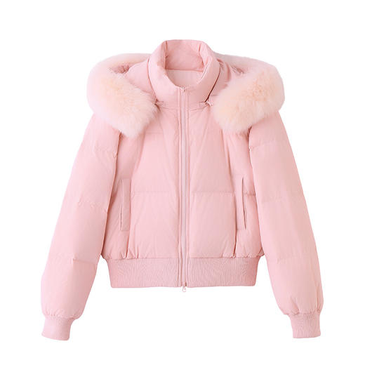 HR YJH99876真狐狸大毛领帽毛羽绒服 商品图4