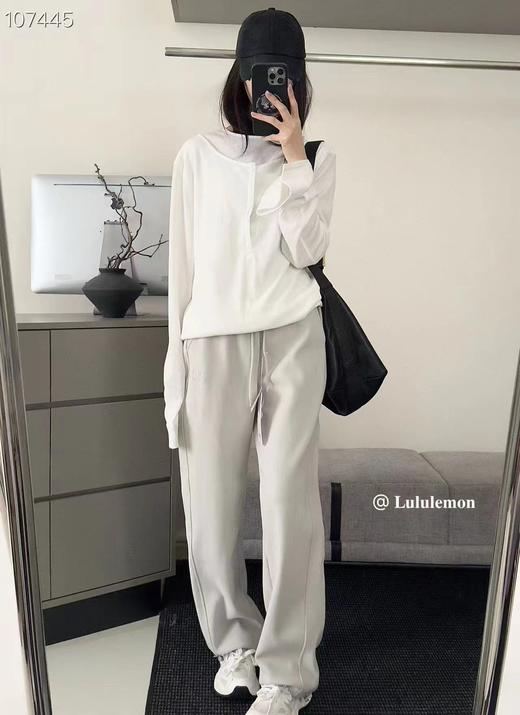 D121461加绒休闲卫裤松紧腰脚口设计收口显瘦大长腿女款长裤 商品图7