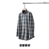 经典款~纯棉格子长袖衬衫磨毛男士免烫衬衣 商品缩略图3