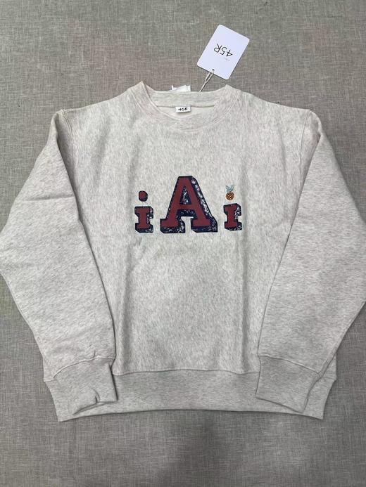 D121417叠领横丝侧拼菠萝刺绣A圆领加绒卫衣 商品图13