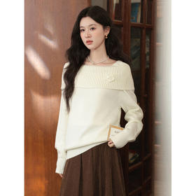 鹿向南【1217/20:00新品前1小时7折限量100件】杏色毛衣