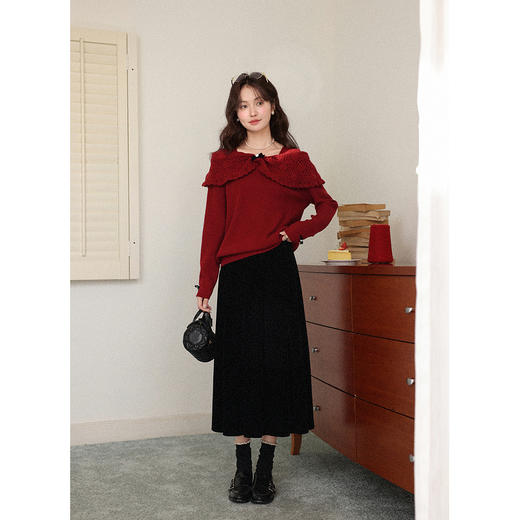 鹿向南【1217/20:00新品前1小时7折限量100件】复古红毛衣 商品图1