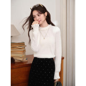 鹿向南【1217/20:00新品前1小时7折限量100件】杏色T恤