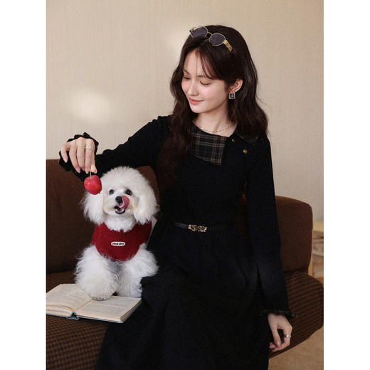 鹿向南【1217/20:00新品前1小时7折限量100件】黑色连衣裙 商品图4