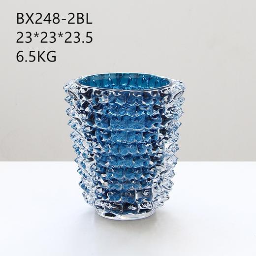 现代简约高级感透明直筒水晶琉璃花瓶水培鲜花居家餐桌客厅装饰品 商品图6