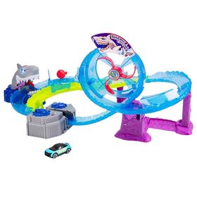 德国Dickietoys 鲨鱼冒险套装电动轨道飞车弹射竞技赛车儿童男孩玩具3岁+