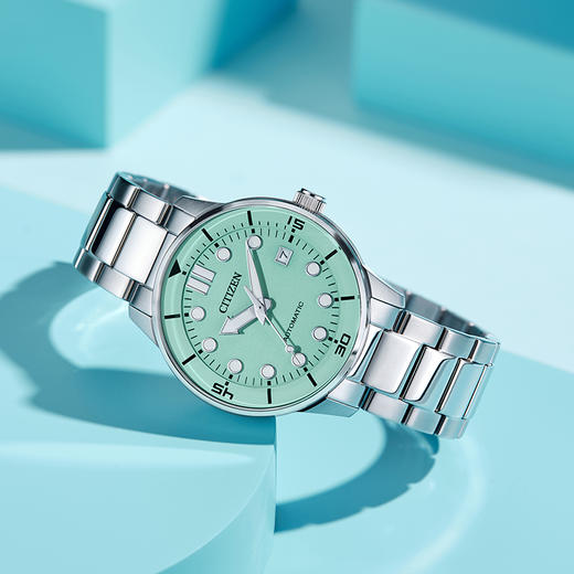 西铁城/CITIZEN机械机芯日历夜光防水商务时尚男表NJ0191-83M 商品图2