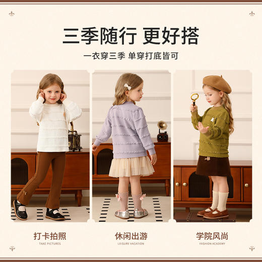 【清仓捡漏】【90-140】【精典泰迪】女童春秋保暖针织毛衫 商品图4