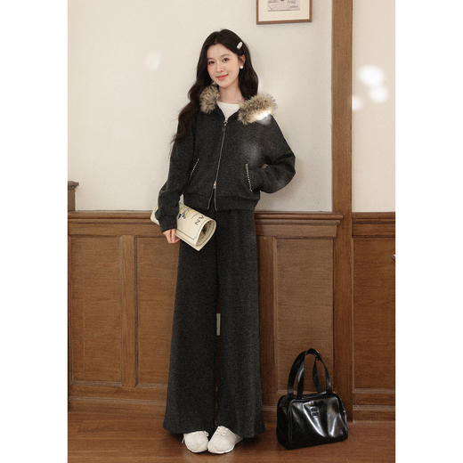 鹿向南【1217/20:00新品前1小时7折限量100件】深灰色短外套 商品图0