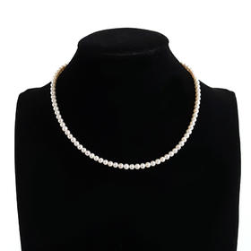 【天然正品】S925精品天然近圆约4.7MM极强光粉色晕彩珍珠项链4.7MM（皆取最大值） 链长：45CM（长度可调节）女士 071225NJT39特价：1080