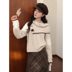 鹿向南【1217/20:00新品前1小时7折限量100件】燕麦色毛衣