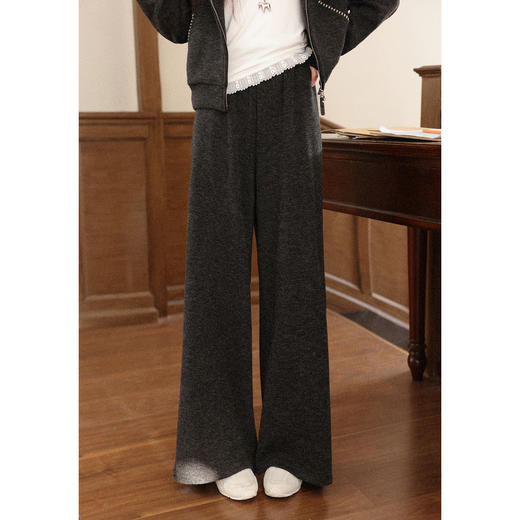 鹿向南【1217/20:00新品前1小时7折限量100件】深灰色休闲裤 商品图0