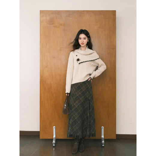 鹿向南【1217/20:00新品前1小时7折限量100件】燕麦色毛衣 商品图1