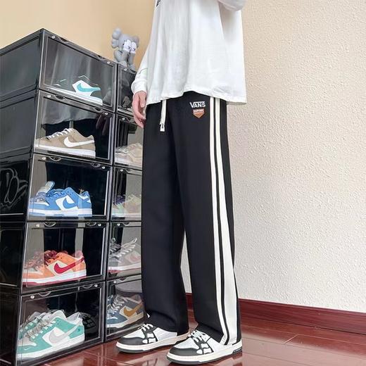 D121456简洁大气贴布织带拼接字母休闲卫裤男女同款 商品图4