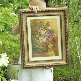 《暖瓶盛芳》押花画