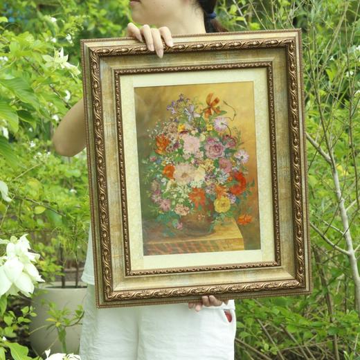 《暖瓶盛芳》押花画 商品图0