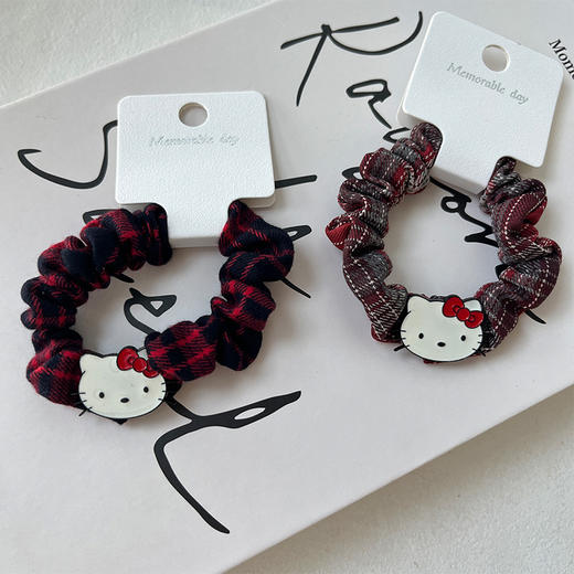 萌趣猫咪格纹学院风发圈-纪念日百货门店同款167949875 商品图3