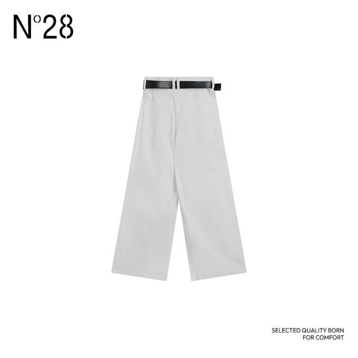 N°28 设计师女装腰带高腰直筒阔腿牛仔裤895131K093 商品图1