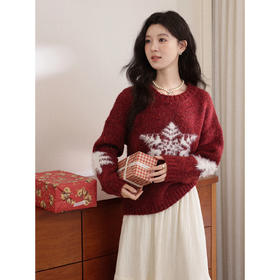 鹿向南【1212/20:00新品】红色毛衣