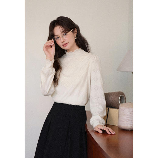 鹿向南【1217/20:00新品前1小时7折限量100件】设计感杏色衬衫 商品图2