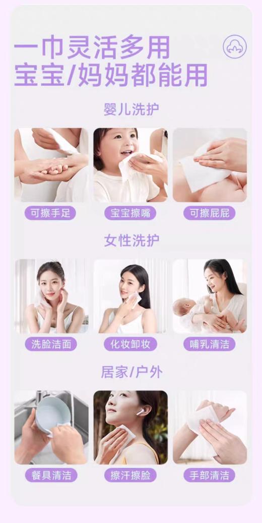 猫约100%新疆棉洗脸巾160抽 商品图5