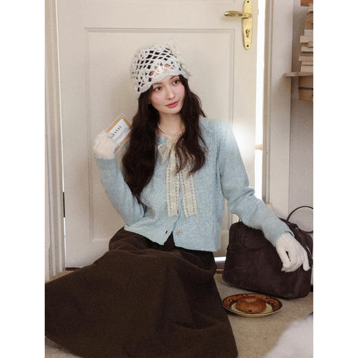 鹿向南【1217/20:00新品前1小时7折限量100件】咖色半身裙 商品图4