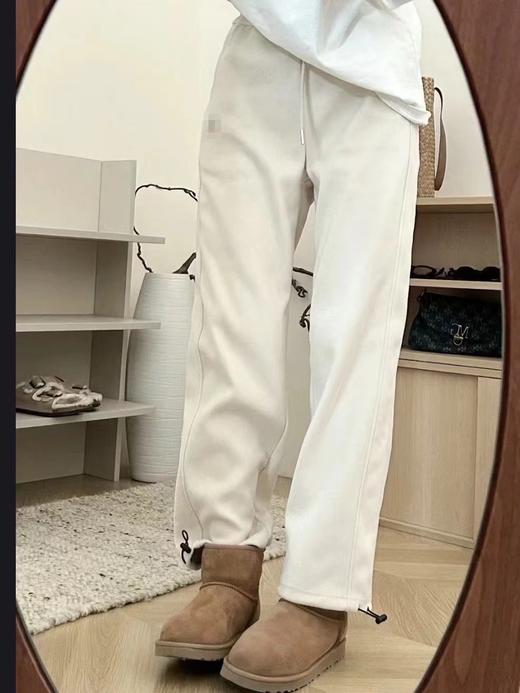 D121461加绒休闲卫裤松紧腰脚口设计收口显瘦大长腿女款长裤 商品图9
