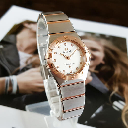 【95新】OMEGA 欧米茄131.20.25.60.52.001石英机芯25MM（女款）星座系列精钢/18K玫瑰金 071225AK16 商品图3