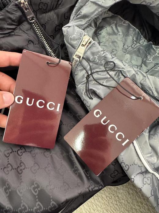 D121476秋冬新款满印字母GG织带薄棉拉链连帽夹克外套 商品图14