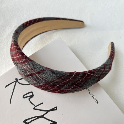 复古甜美学院风格子纹发箍-纪念日百货门店同款167446741 商品图4