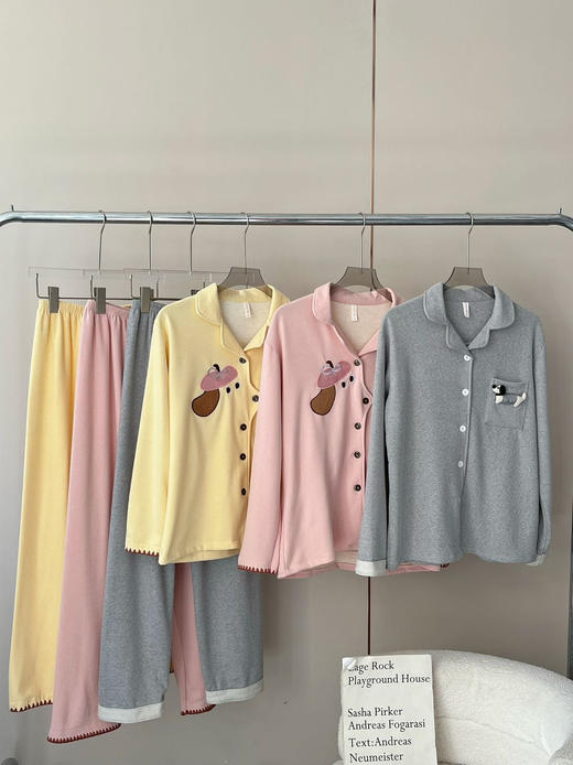 舒适温暖治愈软糯小狗睡衣套装居家服 商品图6