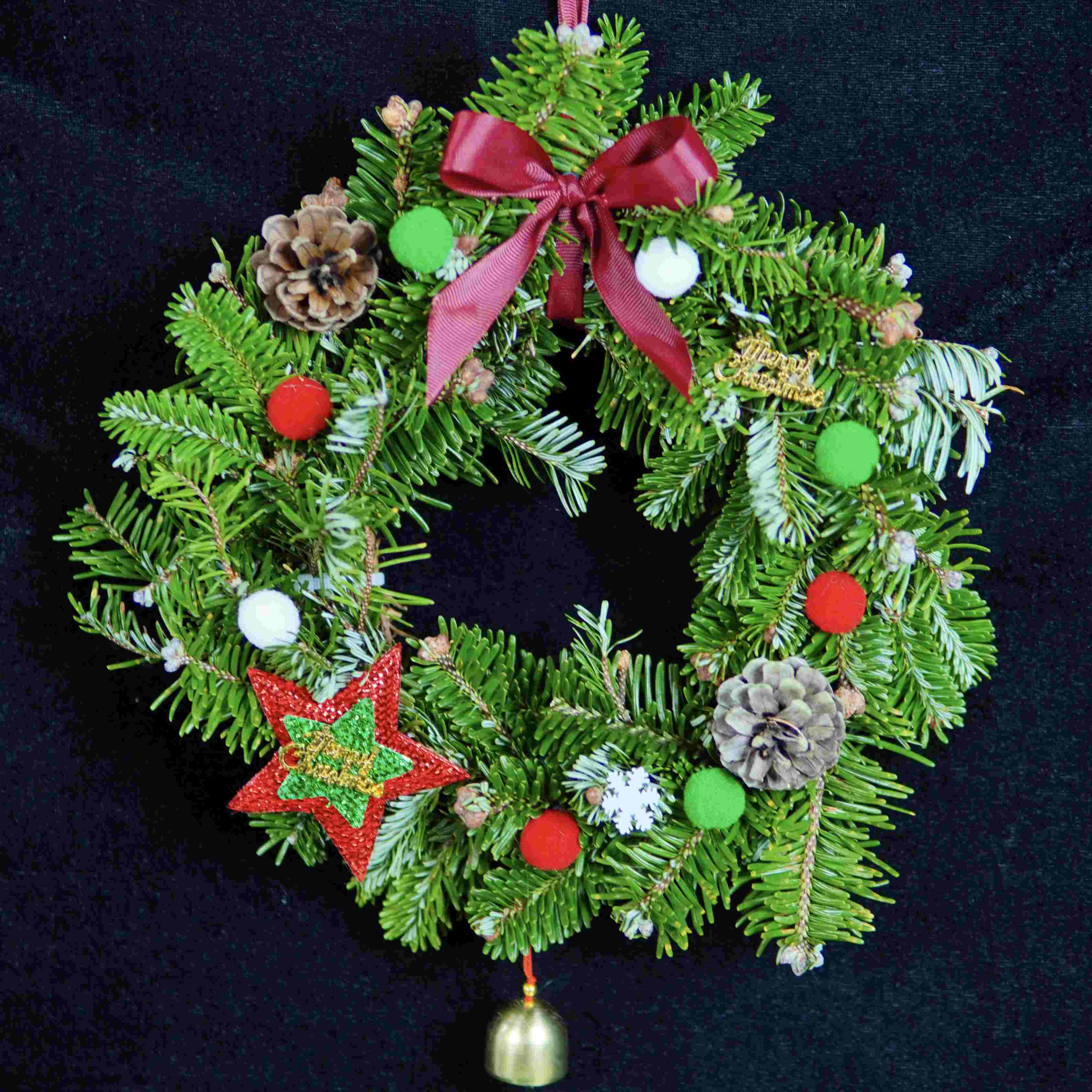 【圣诞花环.预售12月19号发货】如图1个/份（制作好给您发货）