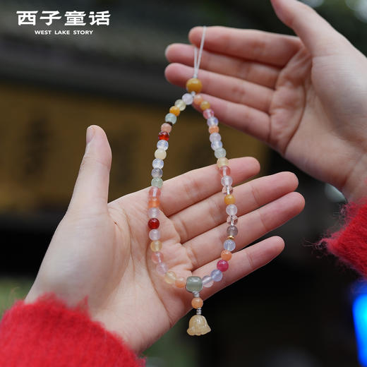 【预售3-5天】灵隐文创  朱砂手机链绳多宝多cai手机链高级感手机挂饰 商品图2