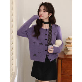 鹿向南【1217/20:00新品前1小时7折限量100件】紫色毛衣