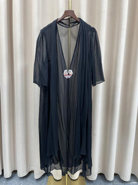 「断码清仓」宽松显瘦真丝质感外搭空调衫 L码 ZFYY175