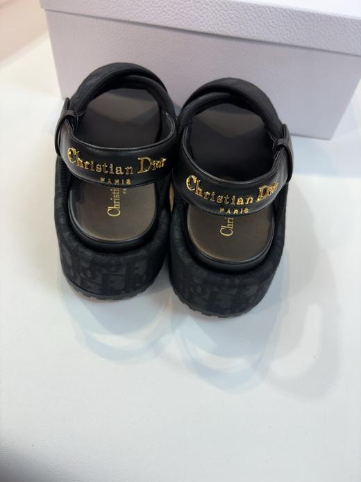 女款滿logo厚底布面凉鞋he010 商品图2